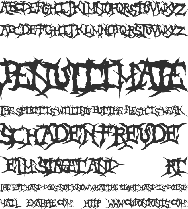 Brutal Tooth font preview