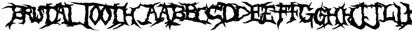 Brutal Tooth font
