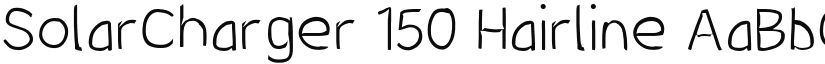 SolarCharger 150 Hairline font