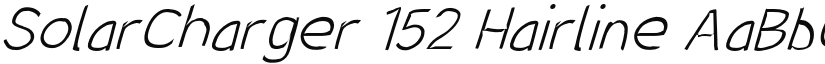 SolarCharger 152 Hairline font