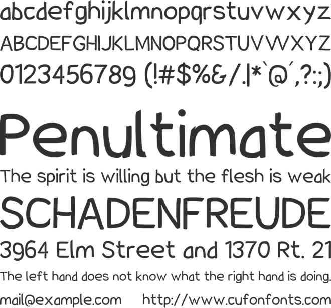 SolarCharger font preview