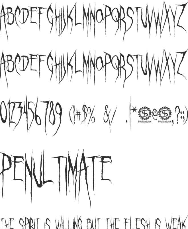 Ghastly Panic font preview