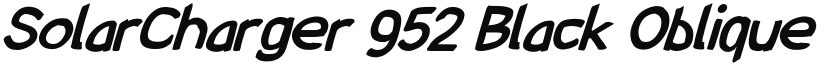SolarCharger 952 Black Oblique font