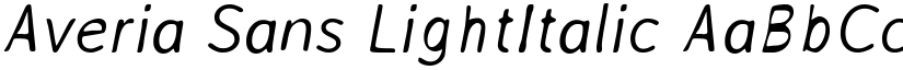 Averia Sans LightItalic font