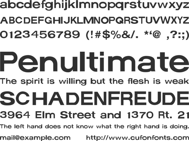 CheapSignage font preview