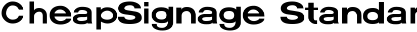 CheapSignage Standard font