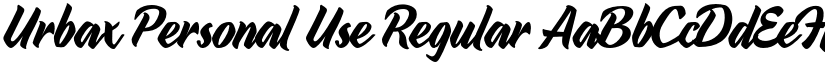 Urbax Personal Use Regular font