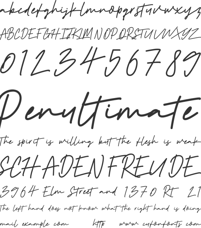 Aintonio font preview