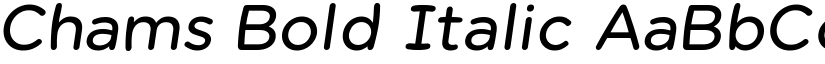 Chams Bold Italic font