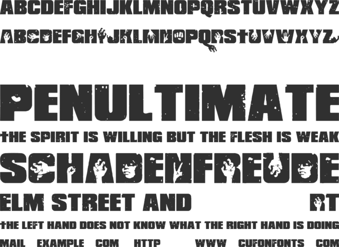 Shaun of the Dead font preview
