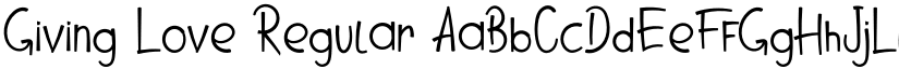 Giving Love Regular font
