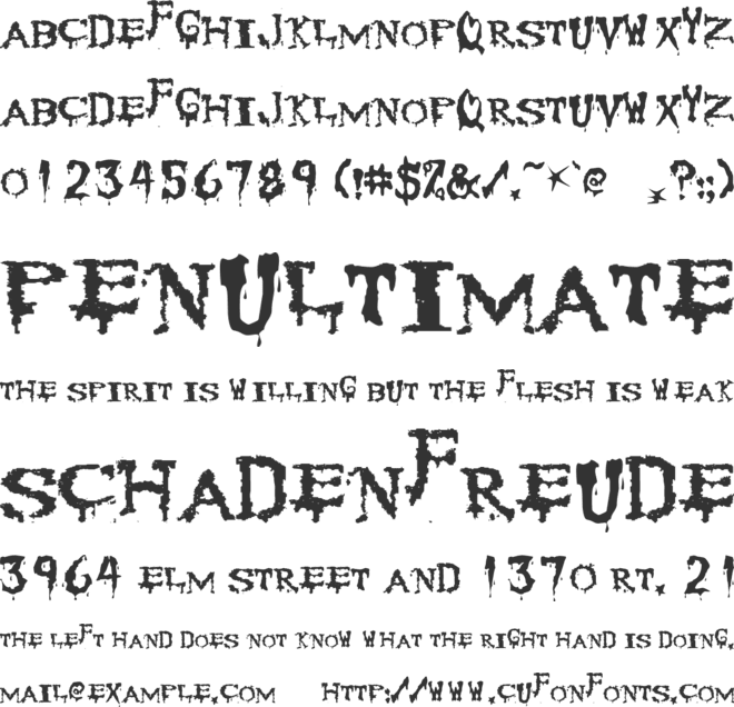 Cannibal Corpse font preview