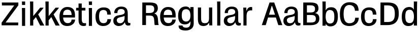 Zikketica Regular font