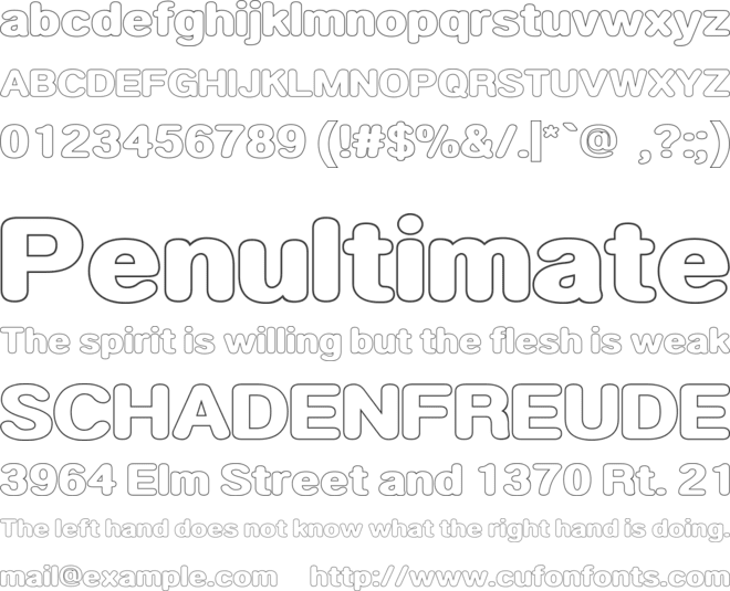 Neon Feel font preview