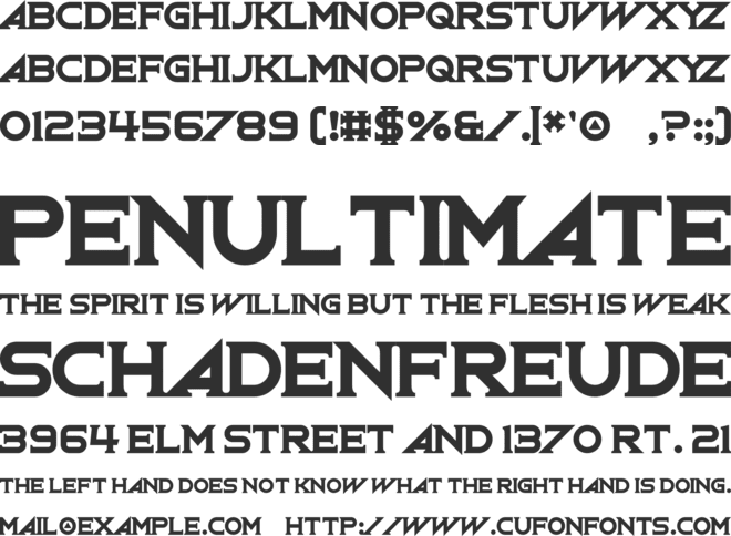 Oxen Crossbow font preview
