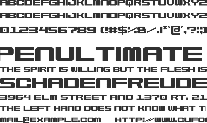 Space Marine font preview