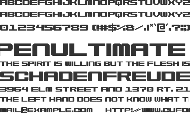 Space Marine font preview
