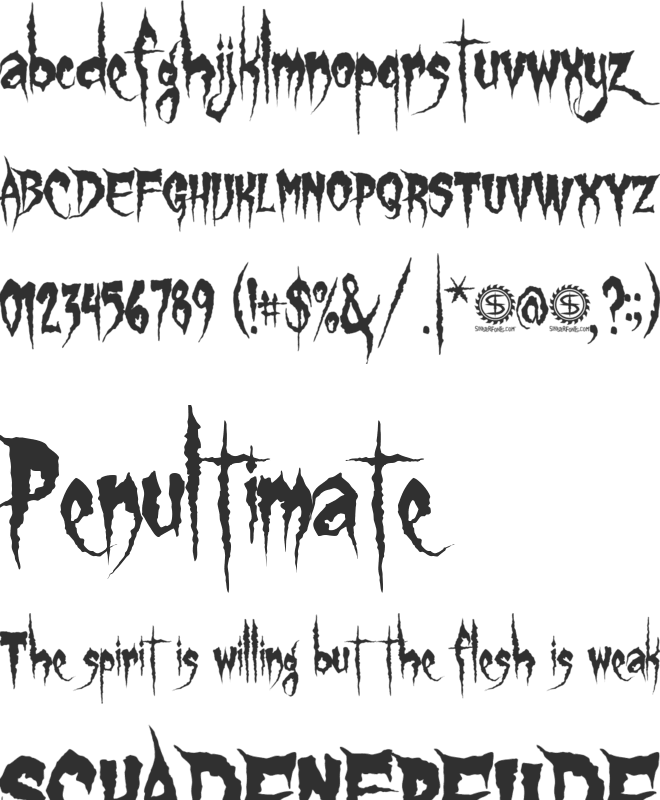 Gypsy Curse font preview