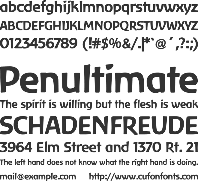 Baar Zeitgeist font preview