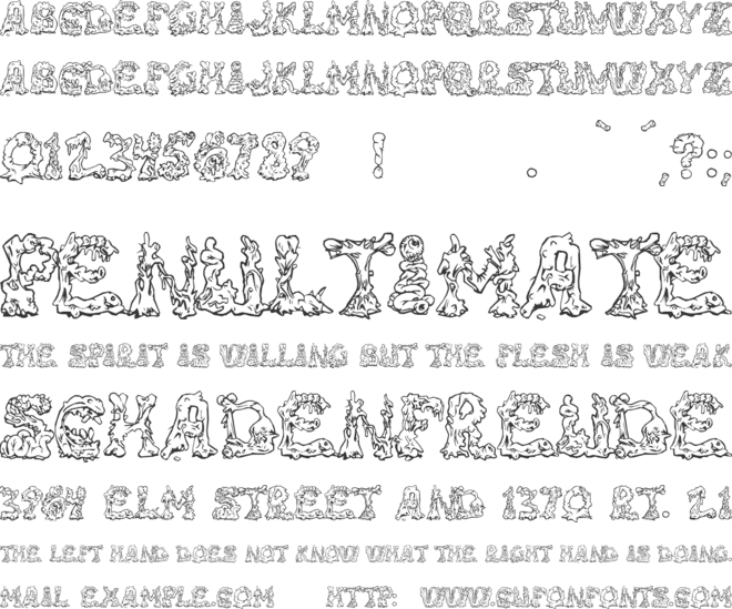 Riot Act font preview