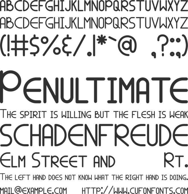 SPALA MARS font preview