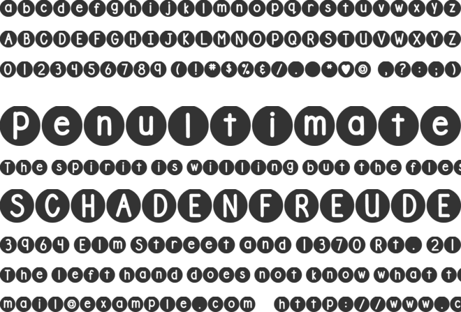 DJB On the Spot font preview