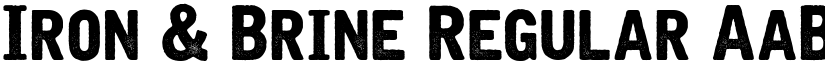 Iron & Brine Regular font