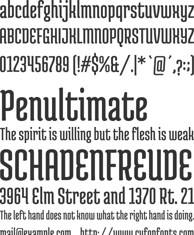 Medula One font preview