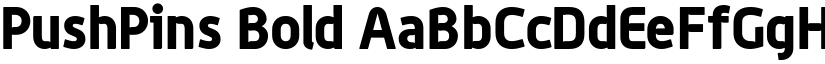 PushPins Bold font