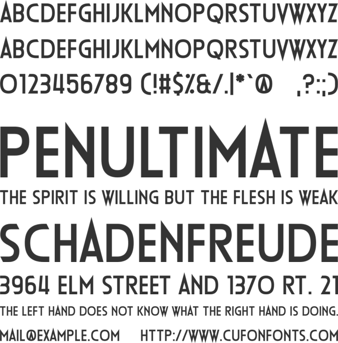 Die Frau font preview