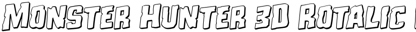 Monster Hunter 3D Rotalic Italic font