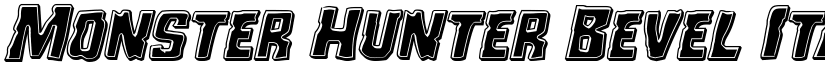 Monster Hunter Bevel Italic Italic font