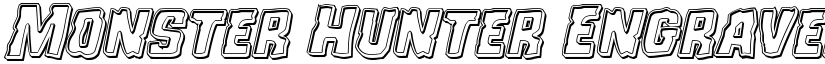 Monster Hunter Engraved Italic Italic font