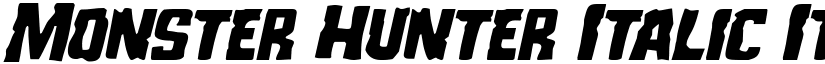 Monster Hunter Italic Italic font