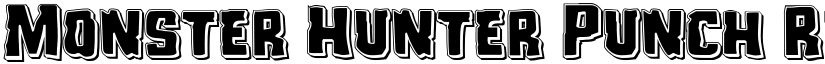 Monster Hunter Punch Regular font