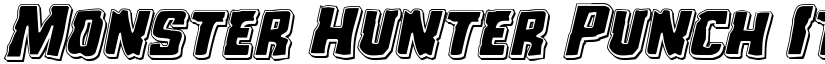 Monster Hunter Punch Italic Italic font