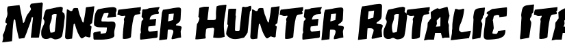 Monster Hunter Rotalic Italic font