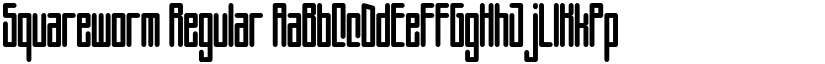 Squareworm Regular font