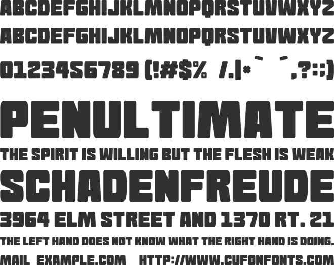 Goma Block font preview