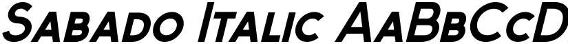 Sabado Italic font