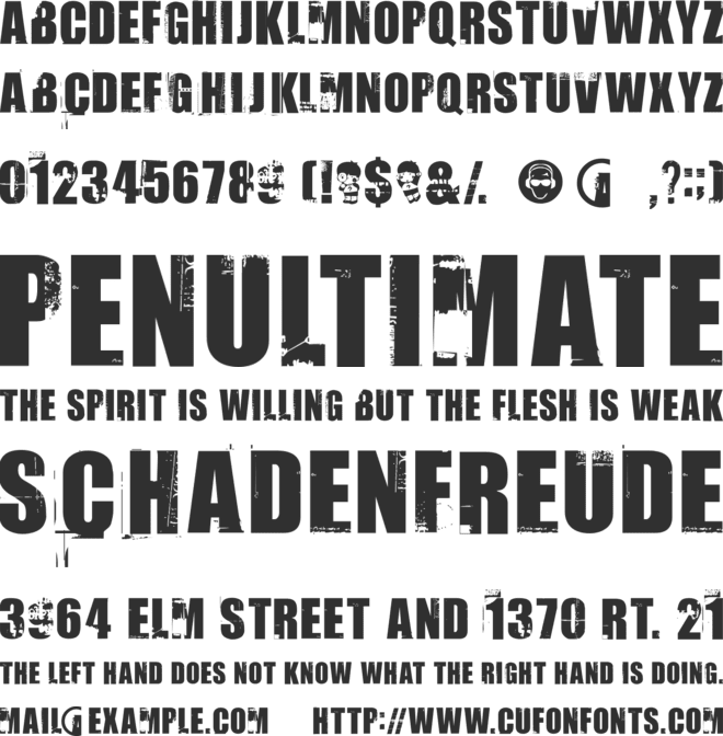 Uptown font preview