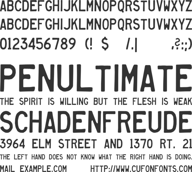 Heavy Equipment font preview