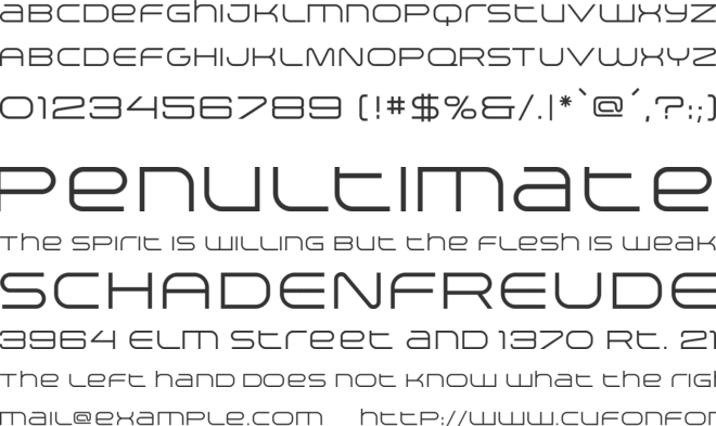 Arkitech font preview