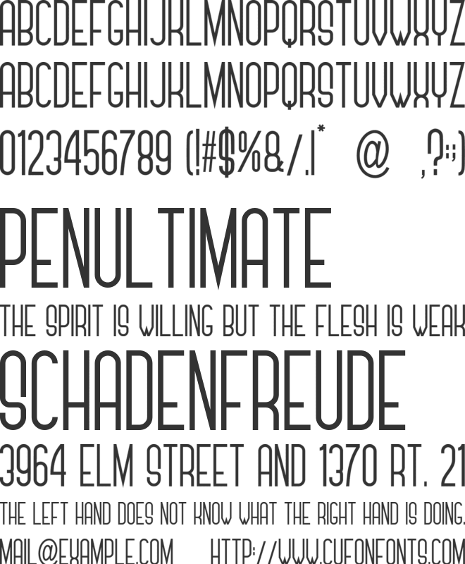 Nueva Atomio font preview