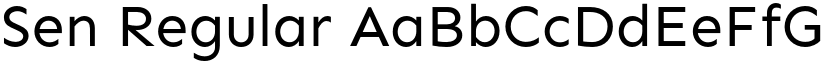 Sen Regular font