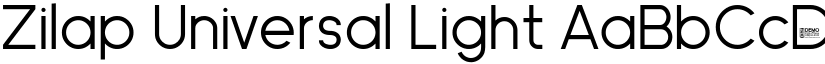 Zilap Universal Light font