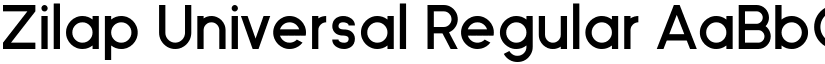 Zilap Universal Regular font