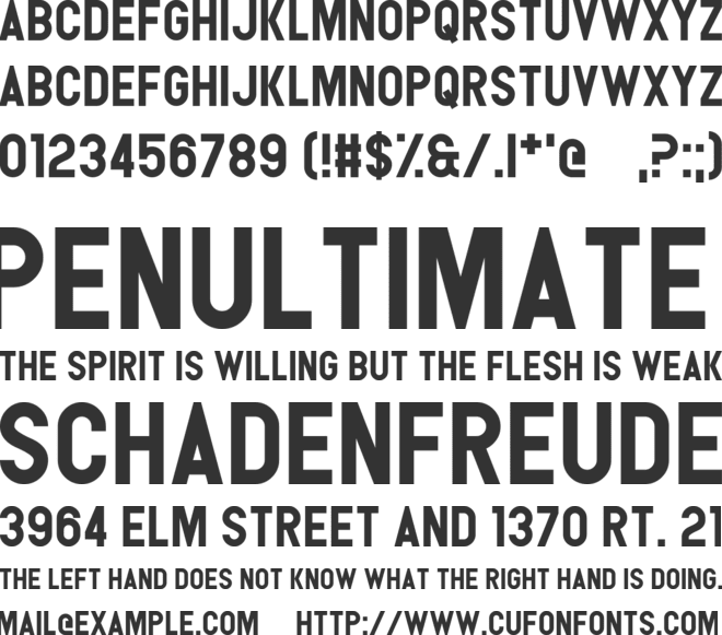 Torque Sense font preview