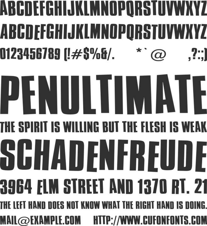Cure- Wild Mood Swings font preview