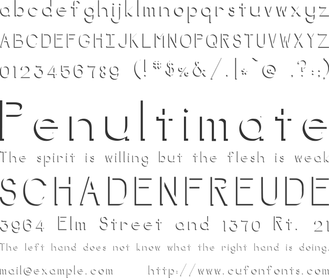 NegativeSpace font preview